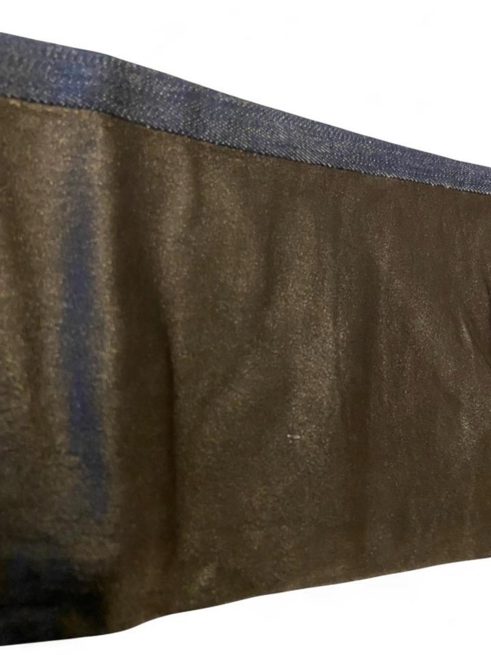 Givenchy Vintage Black Leather Panel Jeans - Picture 10 of 10